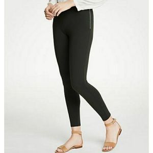 Ann Taylor spruced olive side zip leggings 6